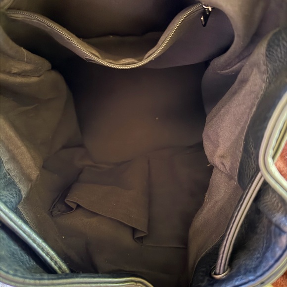 Black Fringe Leather Backpack main image 5